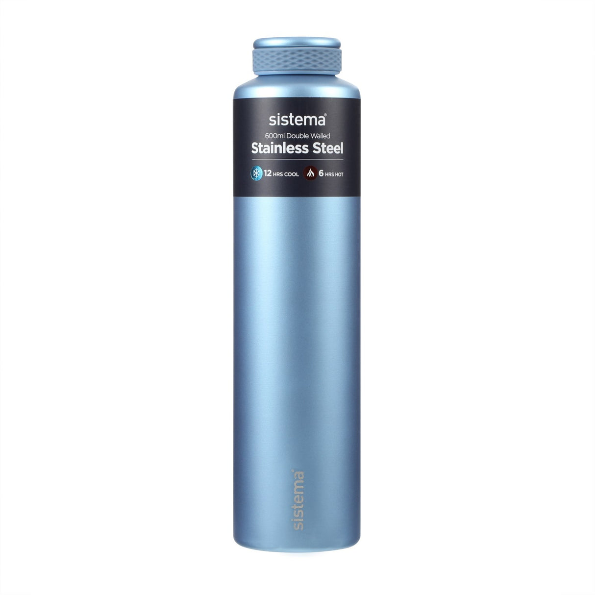 Sistema Peace Blue Stainless Steel Water Bottle 600 Ml