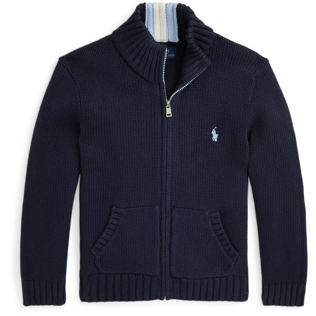 Polo Ralph Lauren Rl Navy Boy Full Zip Sweater