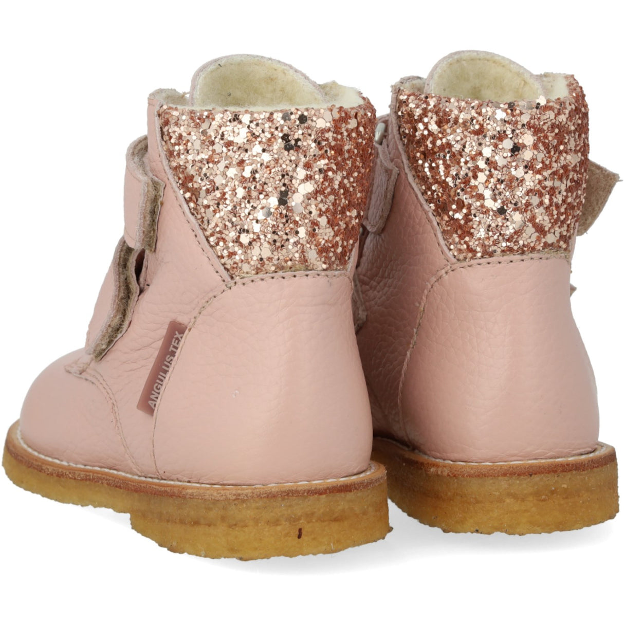 Angulus Rosebud/Maple Glitter TEX Glitter Glitter Boot with Velcro Closure
