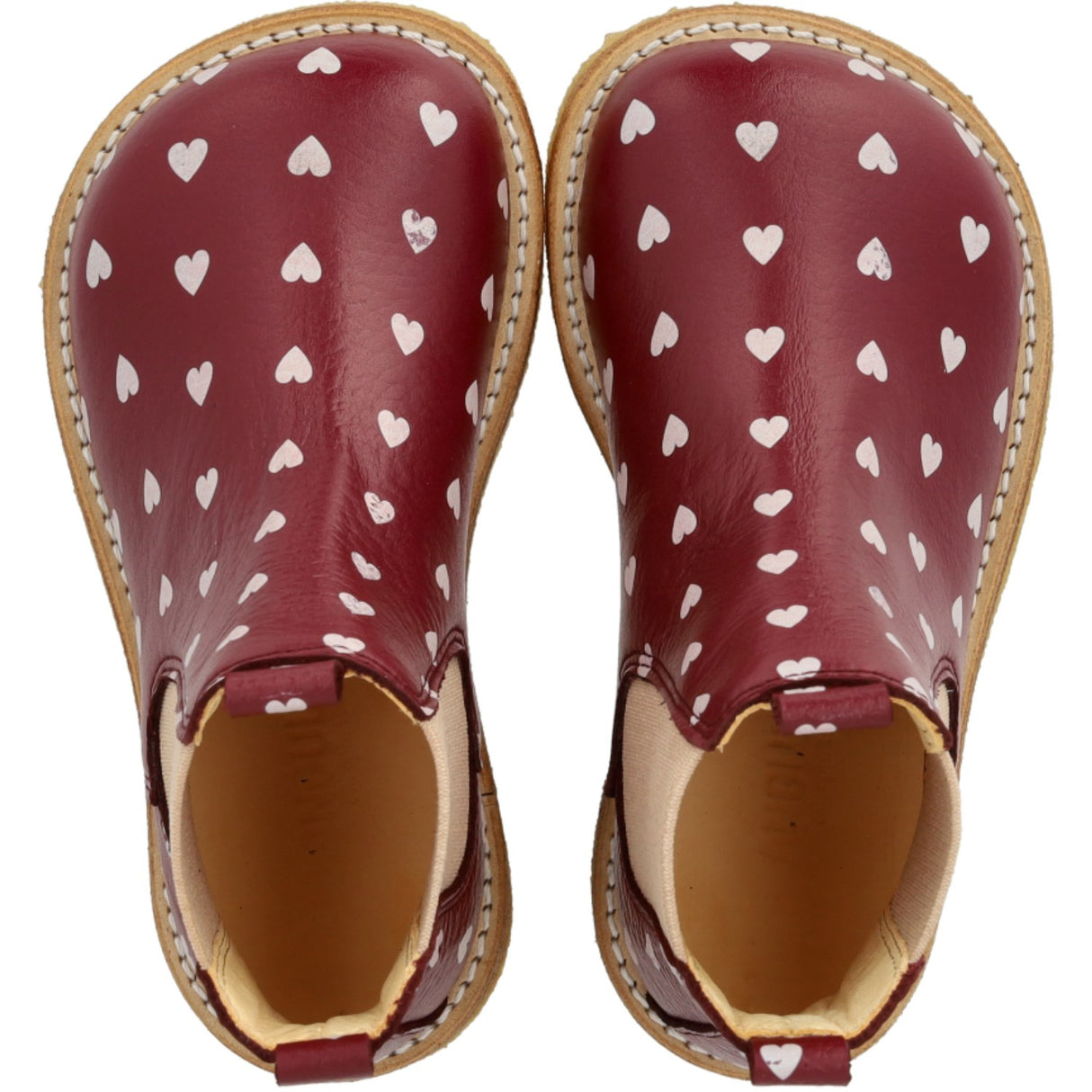 Angulus Berry Hearts/Rose Elastic Chelsea Printed Boot