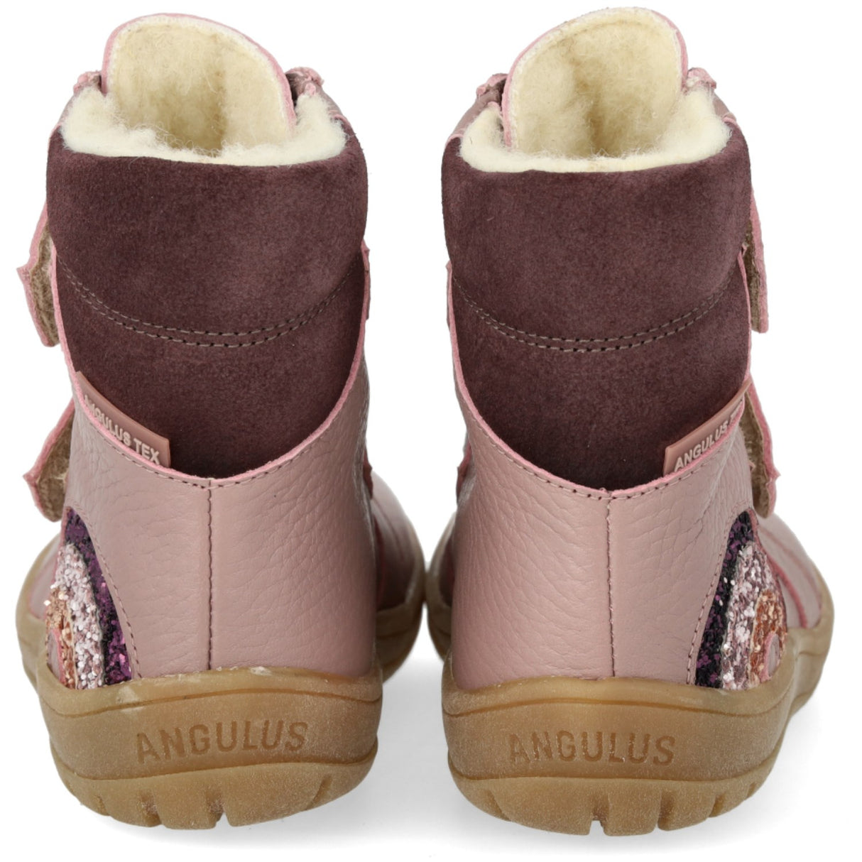 Angulus Faded Rose/Eggplant TEX Boot with Sparkling Glitter Rainbow