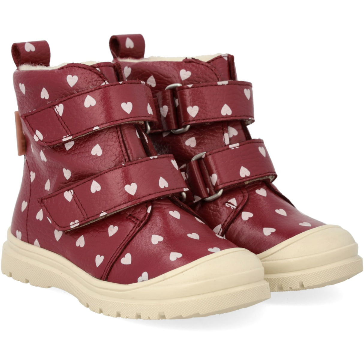 Angulus Berry W. Rose Hearts Heart Print TEX Boot with Wool Lining