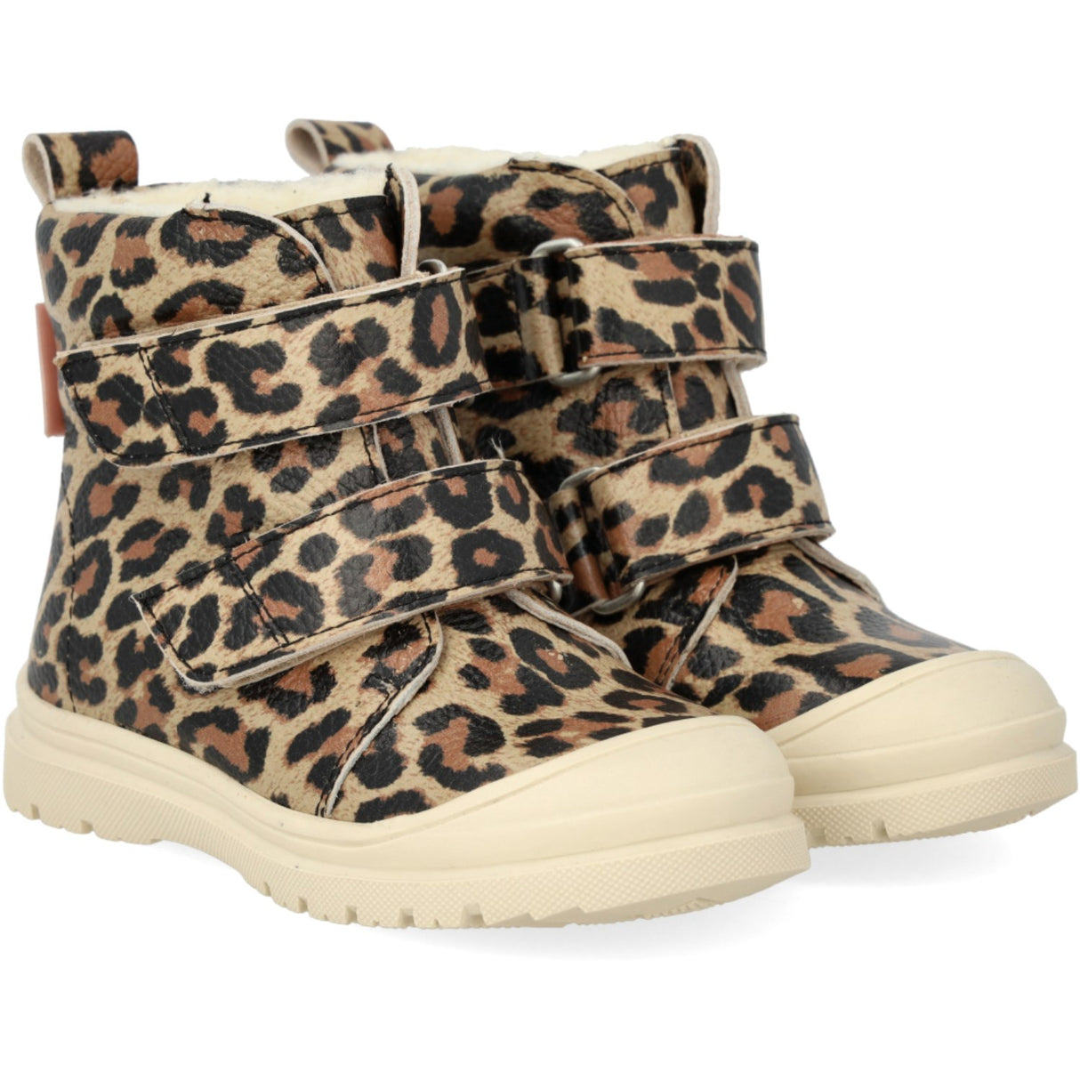 Angulus Beige Leo TEX Boot with Heart Print and Wool Lining