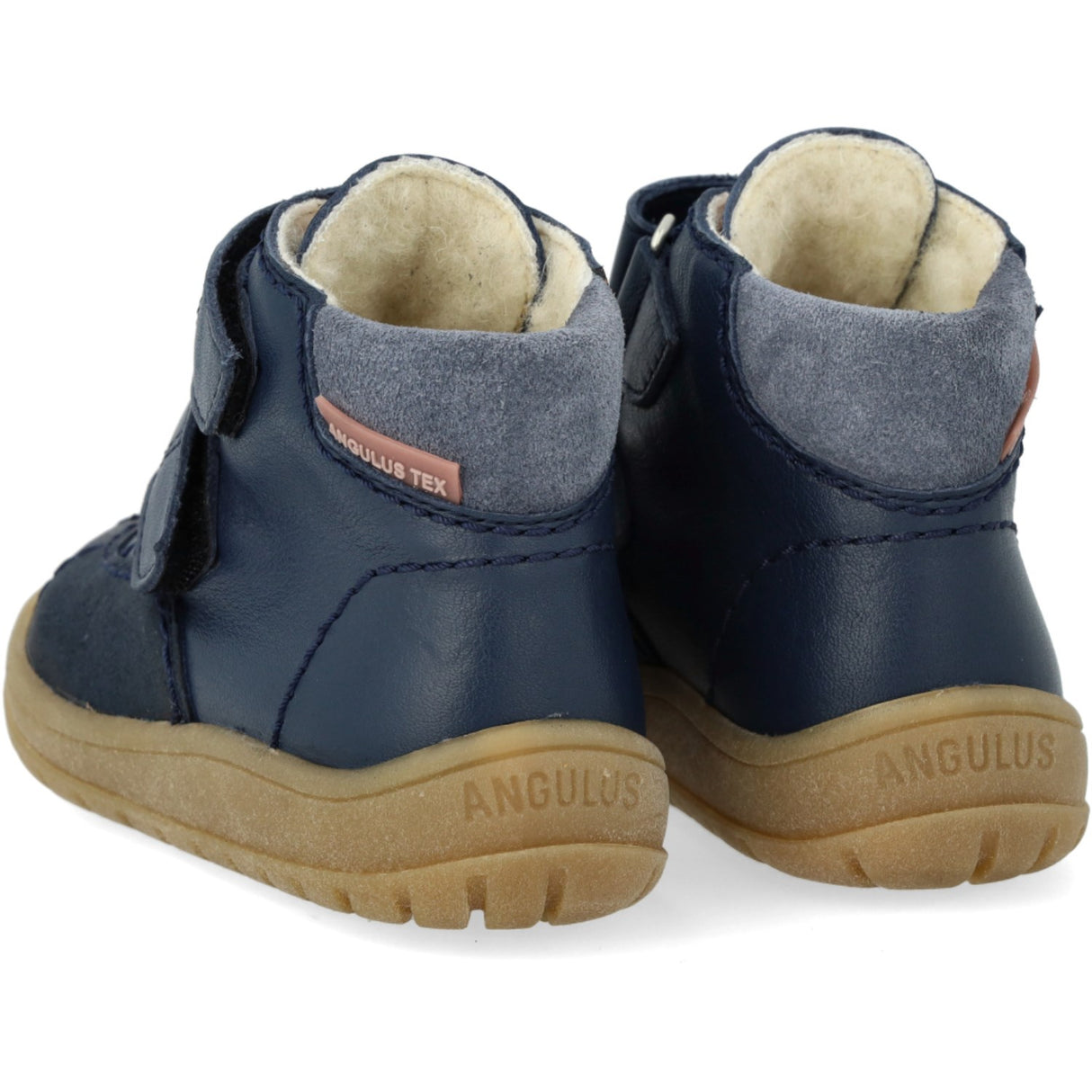 Angulus Navy/Tan/Blue Fog Beginner TEX Boot with Contrast Stitching