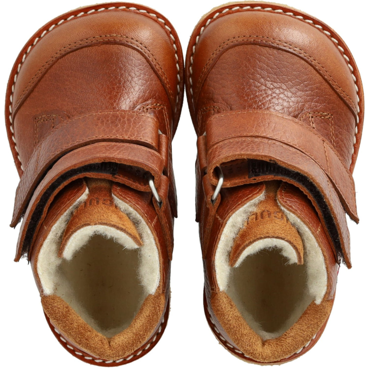 Angulus Cognac/Cognac Beginner TEX Boot with Embroidered Snowman