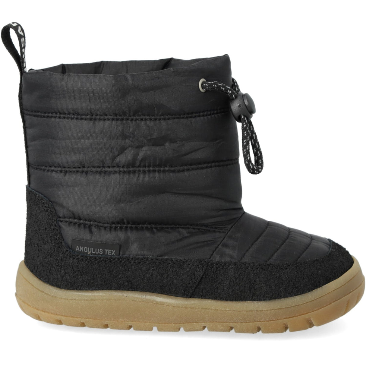 Angulus Black/Black Lightweight and Flexible TEX Winter Boot in Nylon