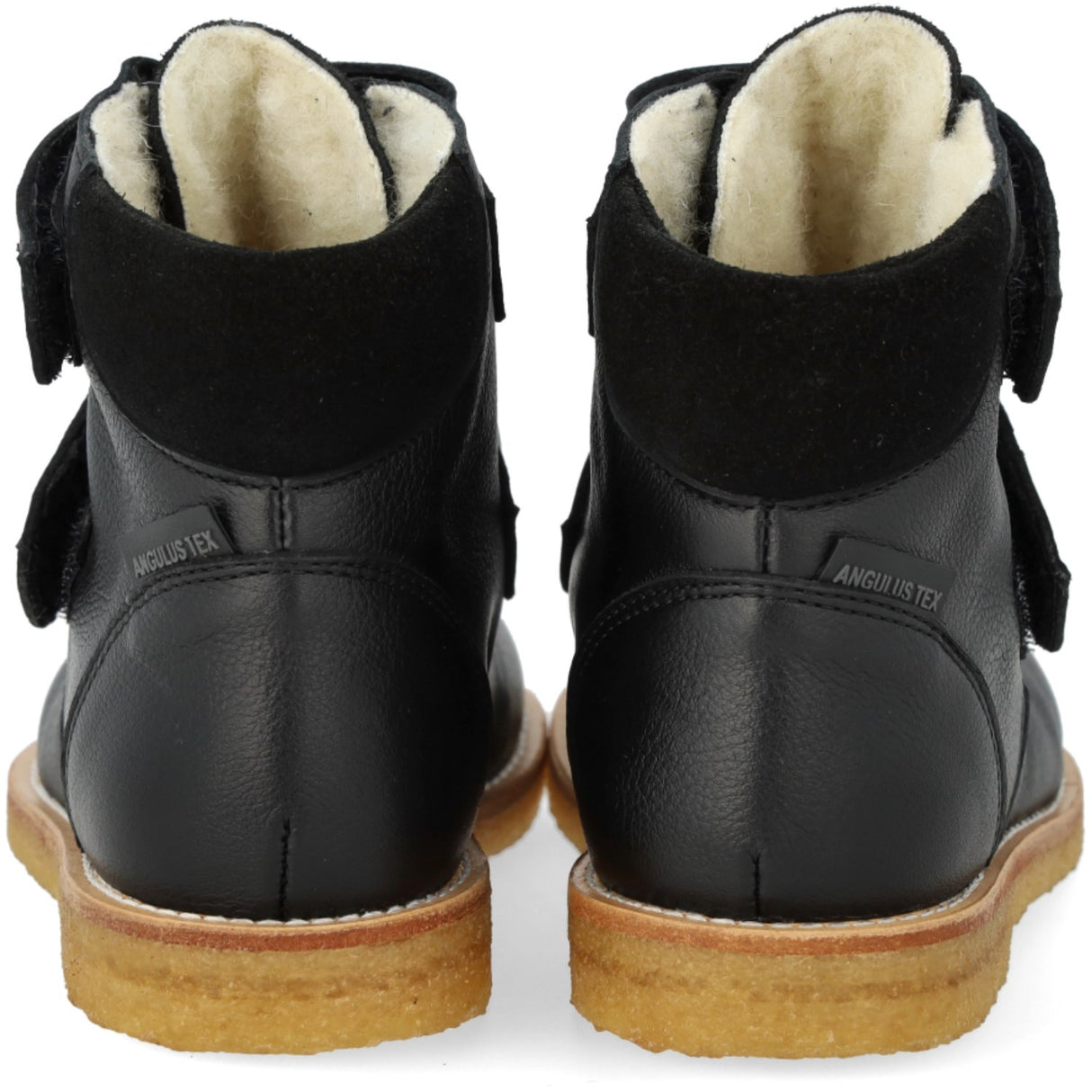 Angulus Black/Black Glitter TEX Boot with Sparkling Glitter Hearts