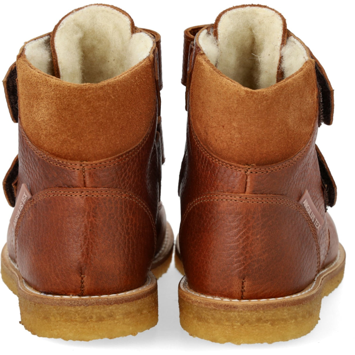 Angulus Cognac/Cognac Glitter/Mustard TEX Boot with Sparkling Glitter Hearts