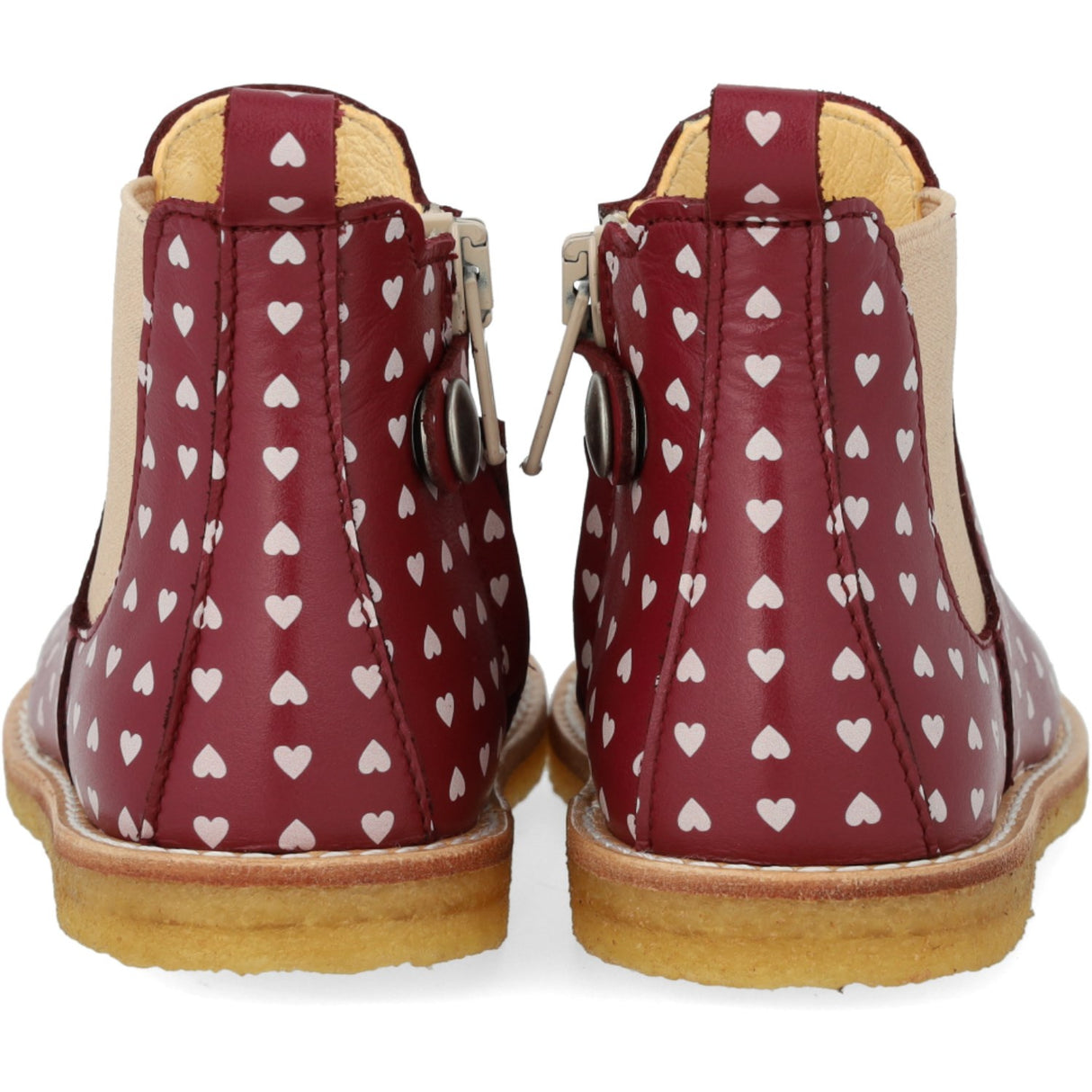 Angulus Berry Hearts/Rose Classic Beginner Chelsea Boot With Print