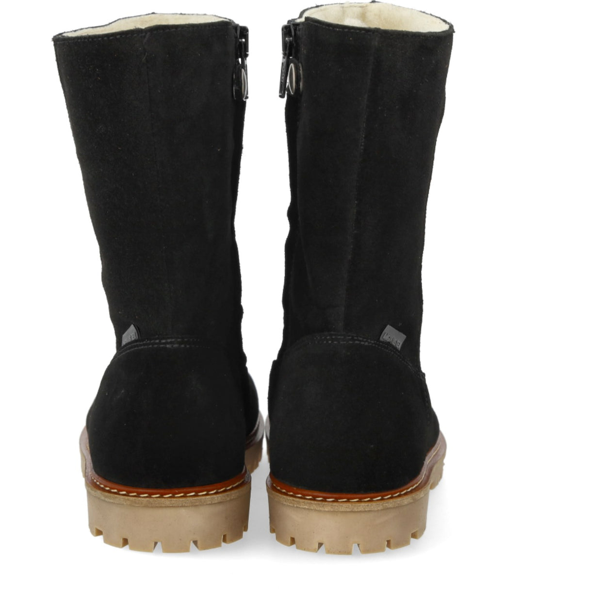 Angulus Black Classic Mid-Rise Suede Boot