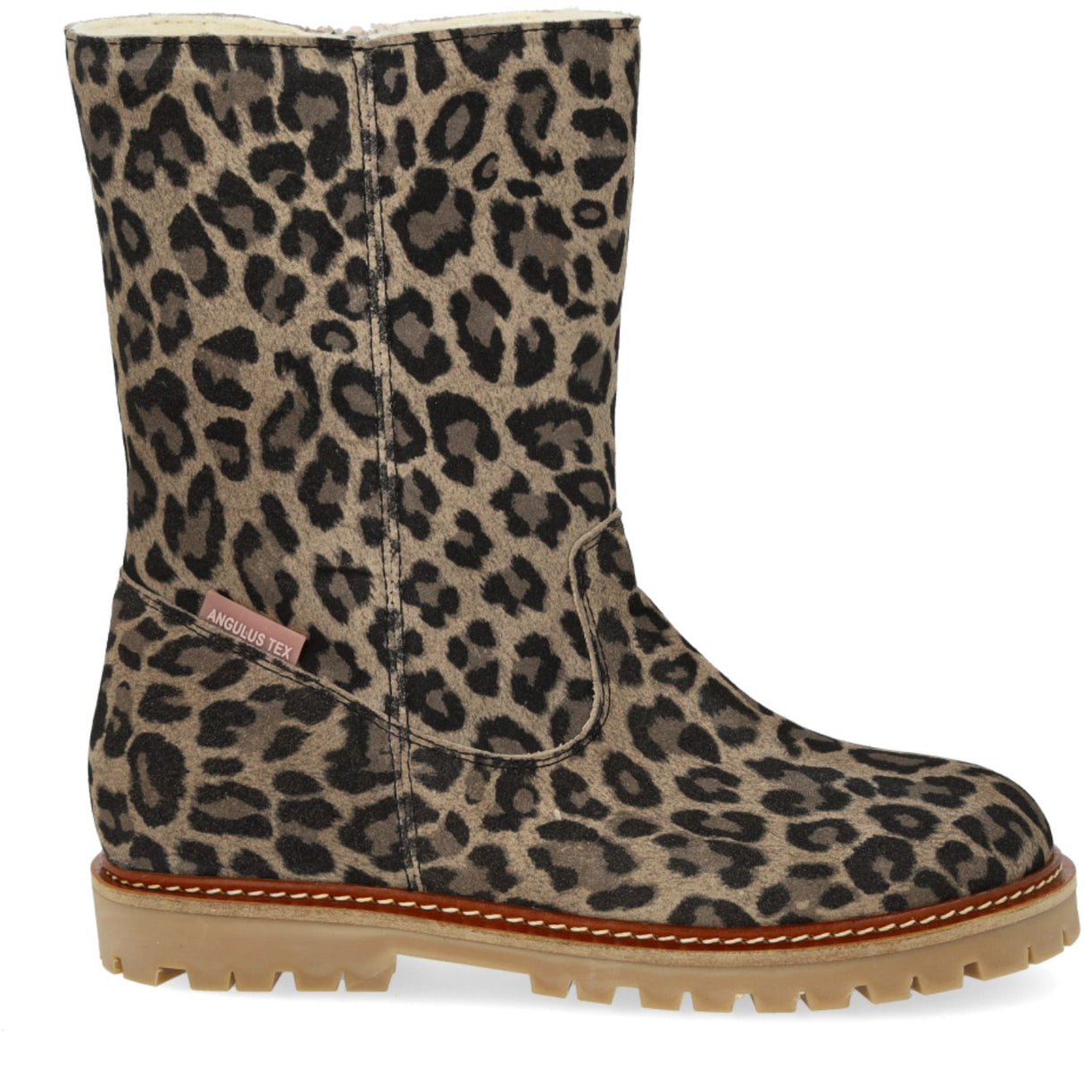 Angulus Beige Leo Classic Mid-High Suede Boot