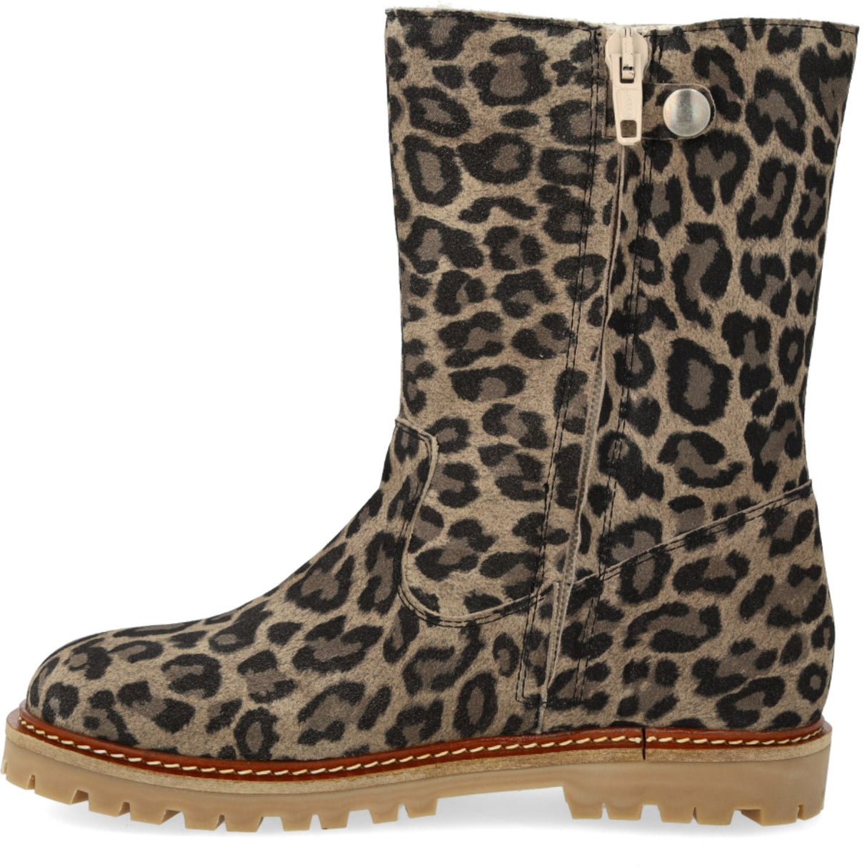 Angulus Beige Leo Classic Mid-High Suede Boot