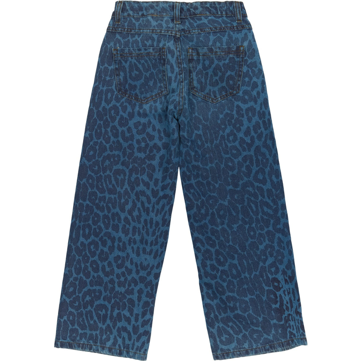 The New Medium Blue Denim AOP TNPrima Wide Jeans