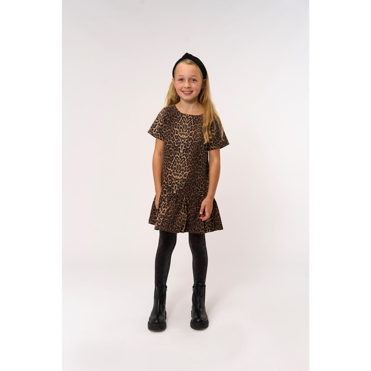 The New Feather Gray AOP TNPanya S_S Denim Dress