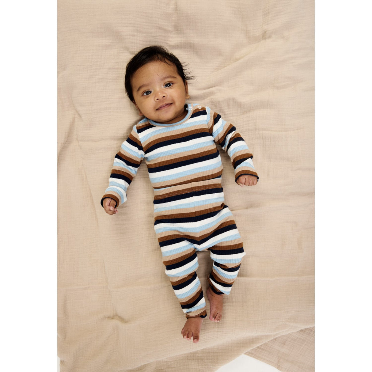 THE NEW Siblings Powder Blue Striped TNSBPark L_S Rib Body