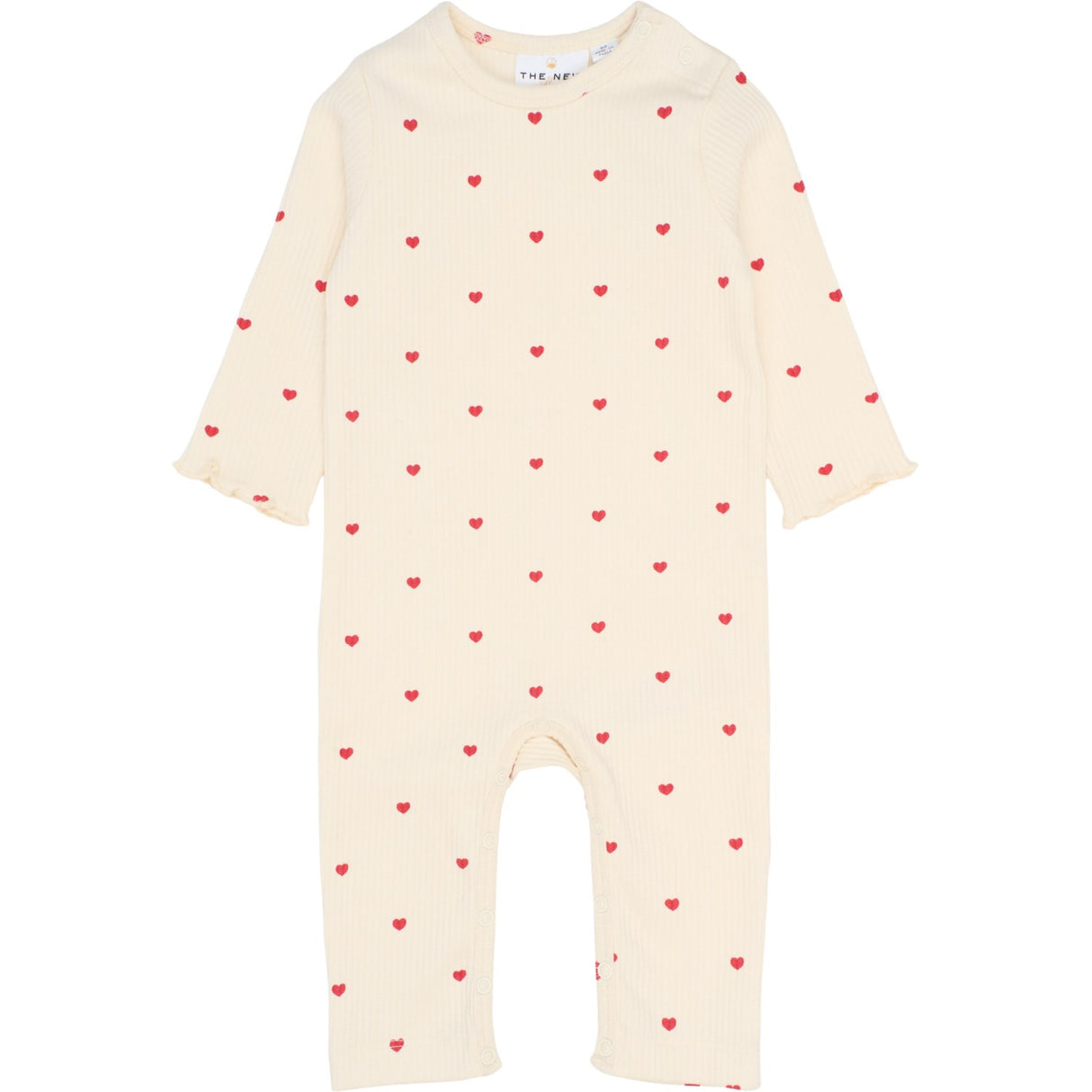 THE NEW Siblings Gardenia AOP Holiday L_S Heart Rib Jumpsuit