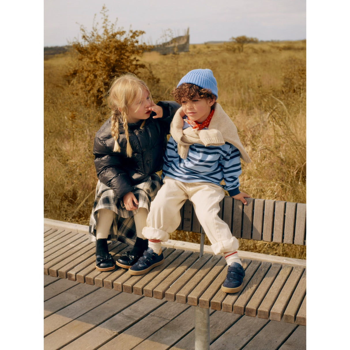 Angulus Black/Black Elastic Chelsea Boot with Salmon Nose and Bow