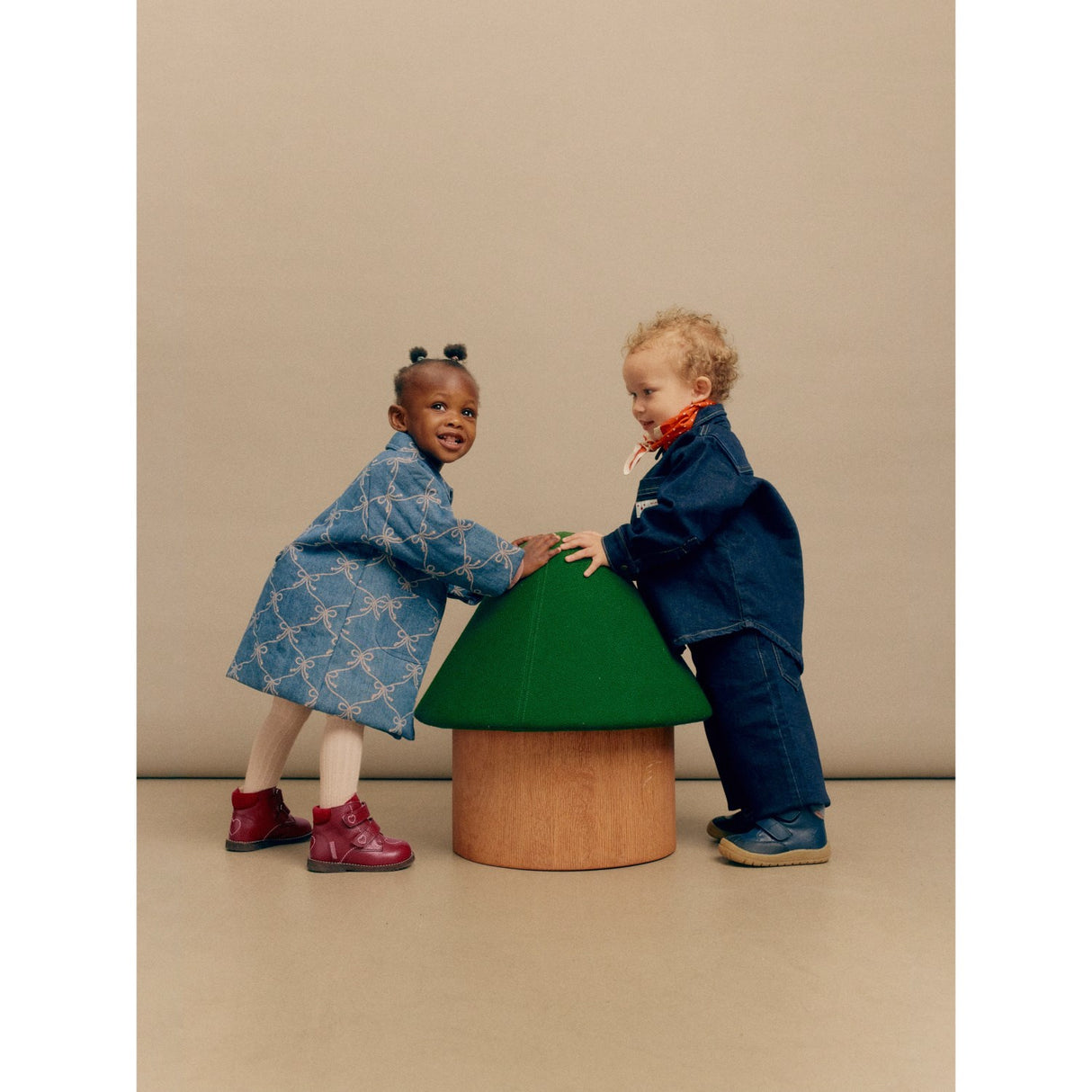 Angulus Navy/Tan/Blue Fog Beginner TEX Boot with Contrast Stitching