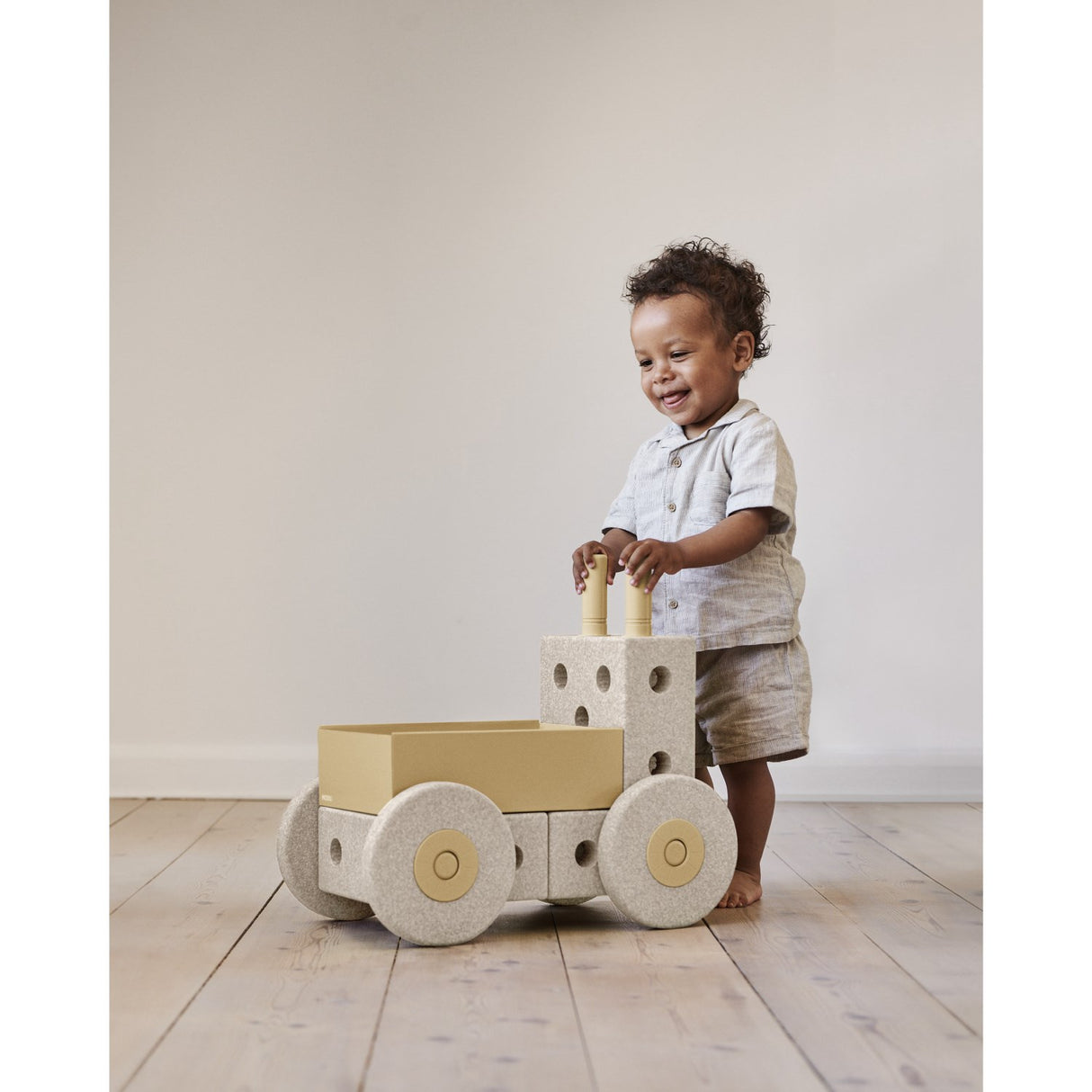 MODU Sand Grey / Honey Yellow 3-i-1 Baby Walker