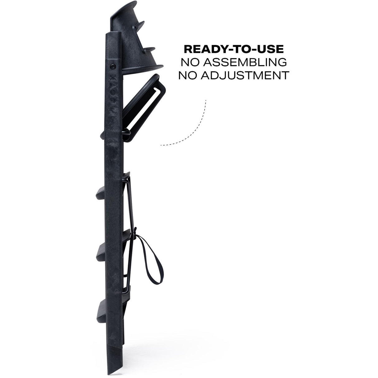 KAOS Charcoal Black Klapp High Chair Recycled