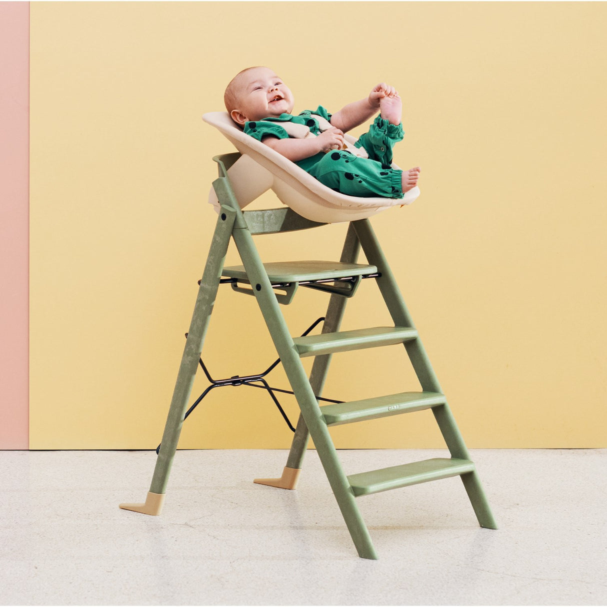 KAOS Mineral Green Klapp High Chair Recycled