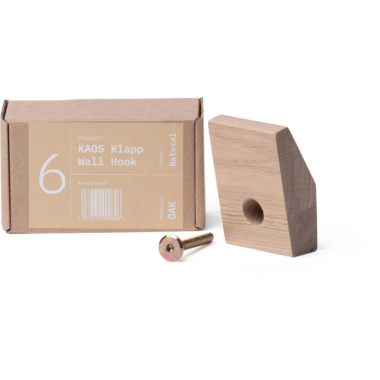 KAOS Natural Klapp Wall Hook For Wooden + Recycled Chair