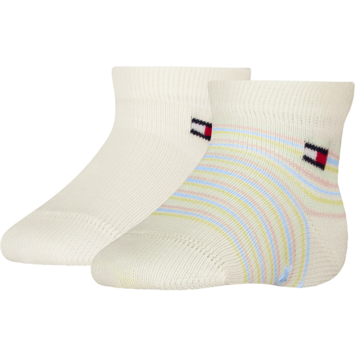 Tommy Hilfiger Pink Baby Socks 2-pack Breton Abs