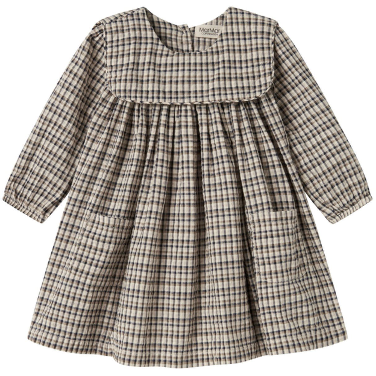 MarMar Seersucker Check Pilot Navy Check Dulle Dress