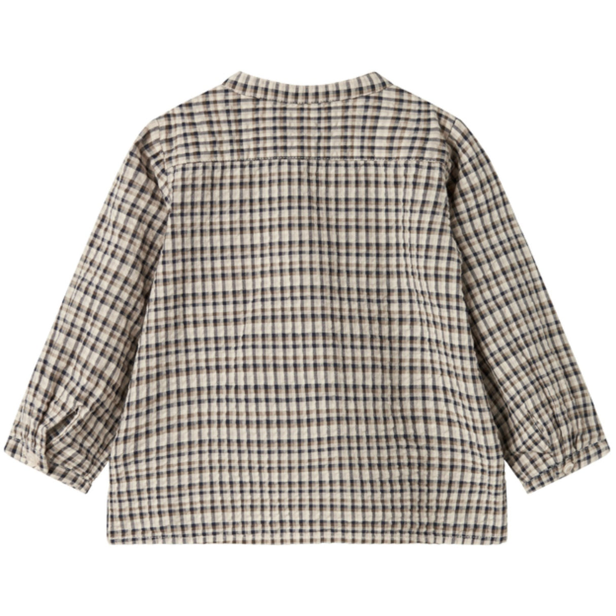 MarMar Seersucker Check Pilot Navy Check Totoro Shirt