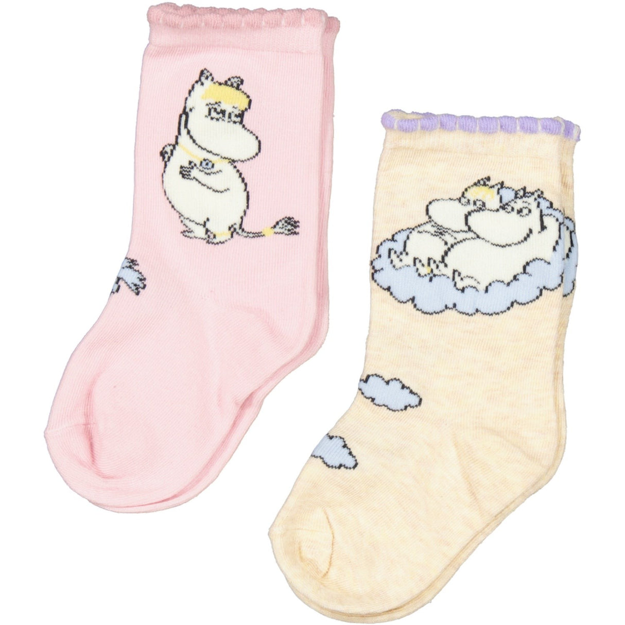 MarMar Socks Jacquard Lavender Moomin Socks Scallop (2-pack)
