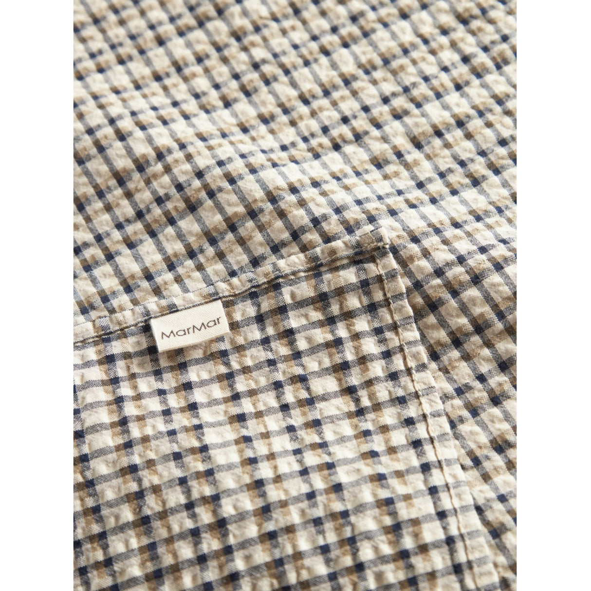 MarMar Seersucker Check Pilot Navy Check Airo Scarf