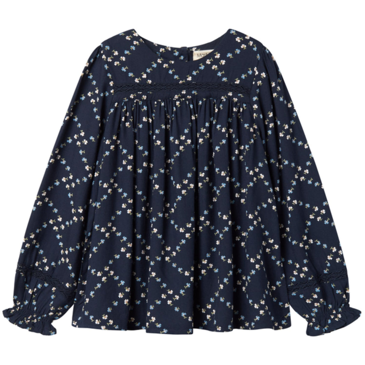 MarMar Viscose Twill French Flower Tuka LS Blouse