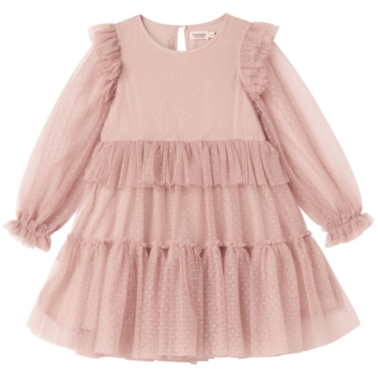 MarMar Tulle Dotty Faded Rose Doth LS Dress