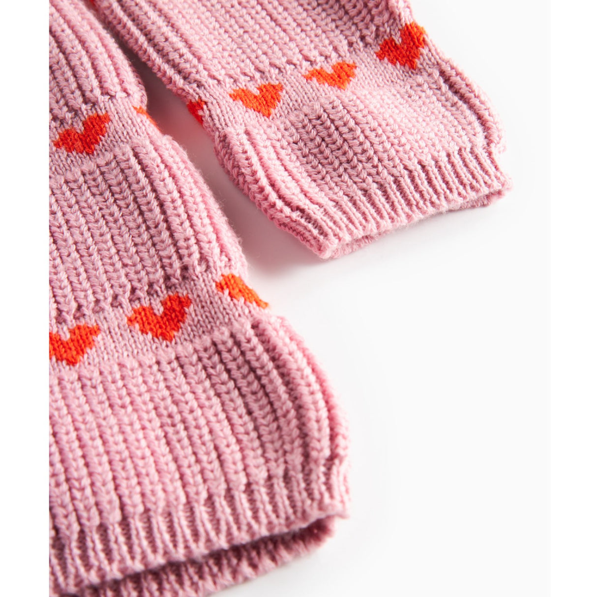 MarMar Light Cotton Wool Pattern Soft Berry Hearts Daso Knit Dress