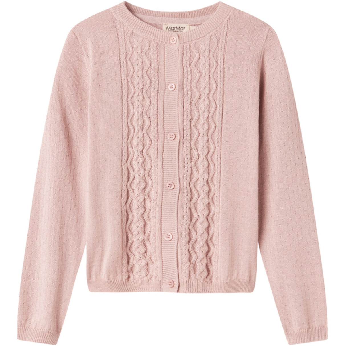 MarMar Modal Mix Cable Faded Rose Tilda Knit Cardigan