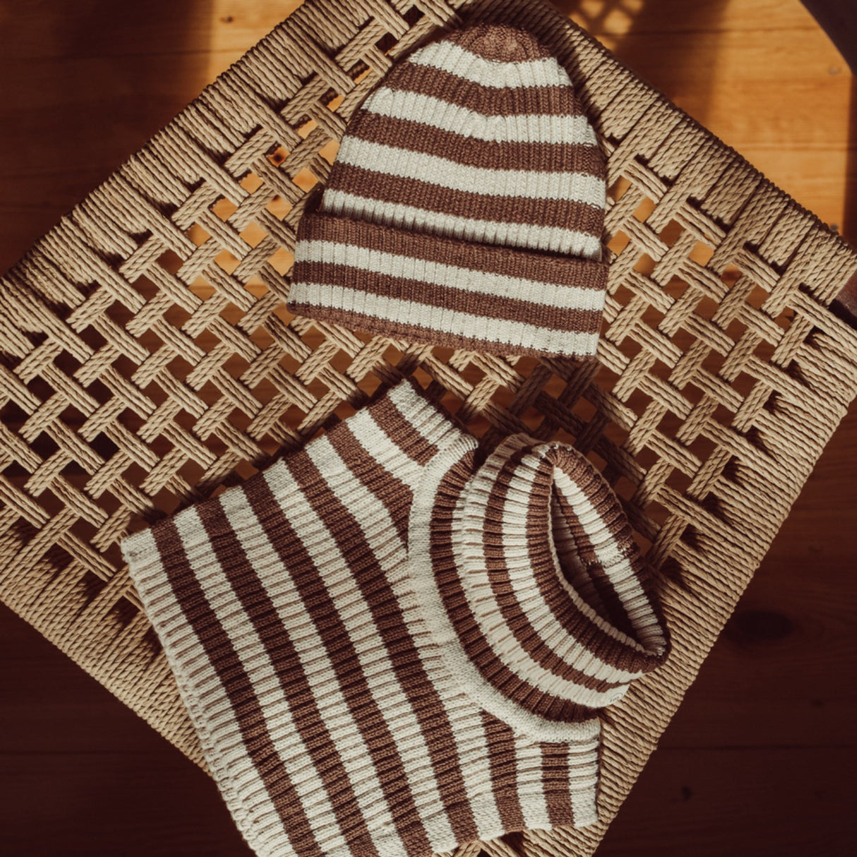 That's Mine Brown Stripe Ivan Neckwarmer