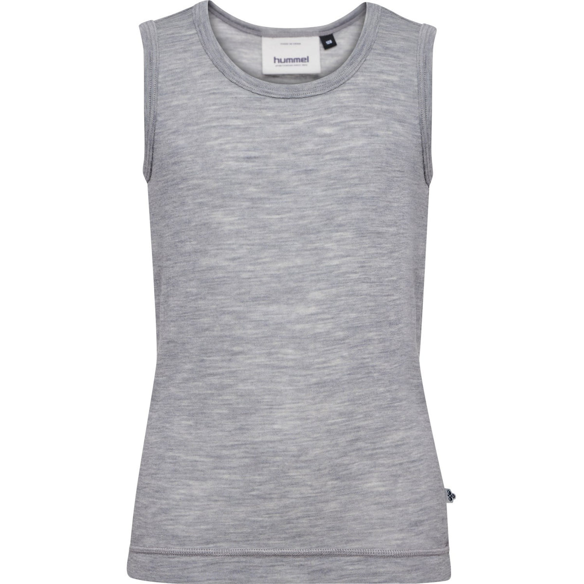 Hummel Grey Melange Jr Wool Rib Top S/L