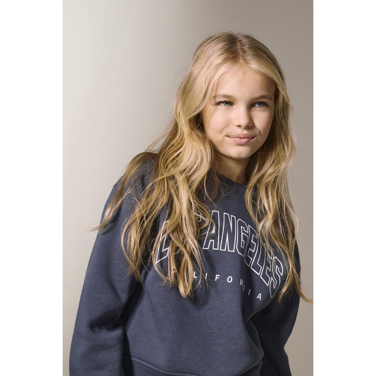 kids ONLY Ombre Blue Los Angeles - California Kogsweat Life Ls Crew Ovz Stat Swt Noos