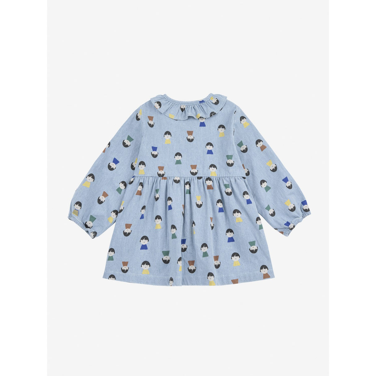 Bobo Choses Light Blue Game Pawns All Over Light Denim Dress