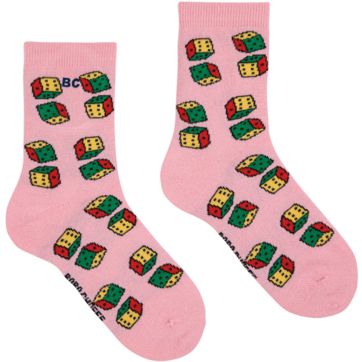 Bobo Choses Pink Dices All Over Short Socks