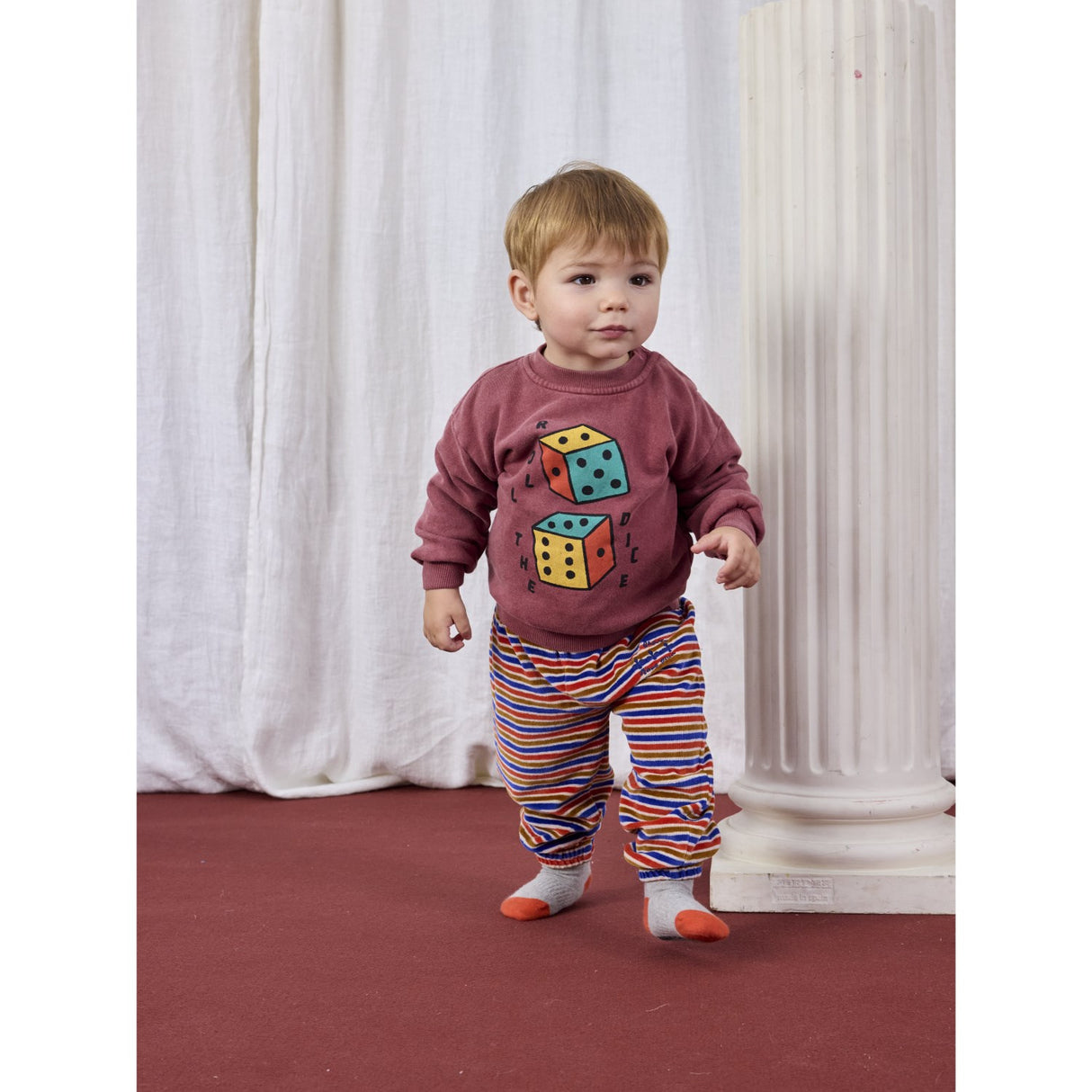 Bobo Choses Light Heather Grey Doggy Mate Short Socks