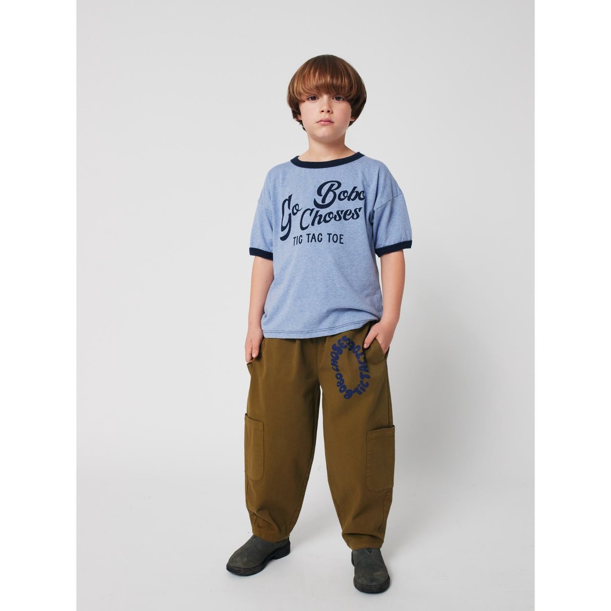 Bobo Choses Light Blue Go Bobo T-Shirt