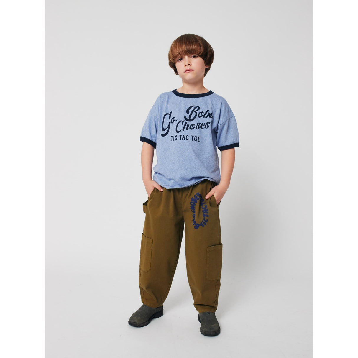 Bobo Choses Light Blue Go Bobo T-Shirt