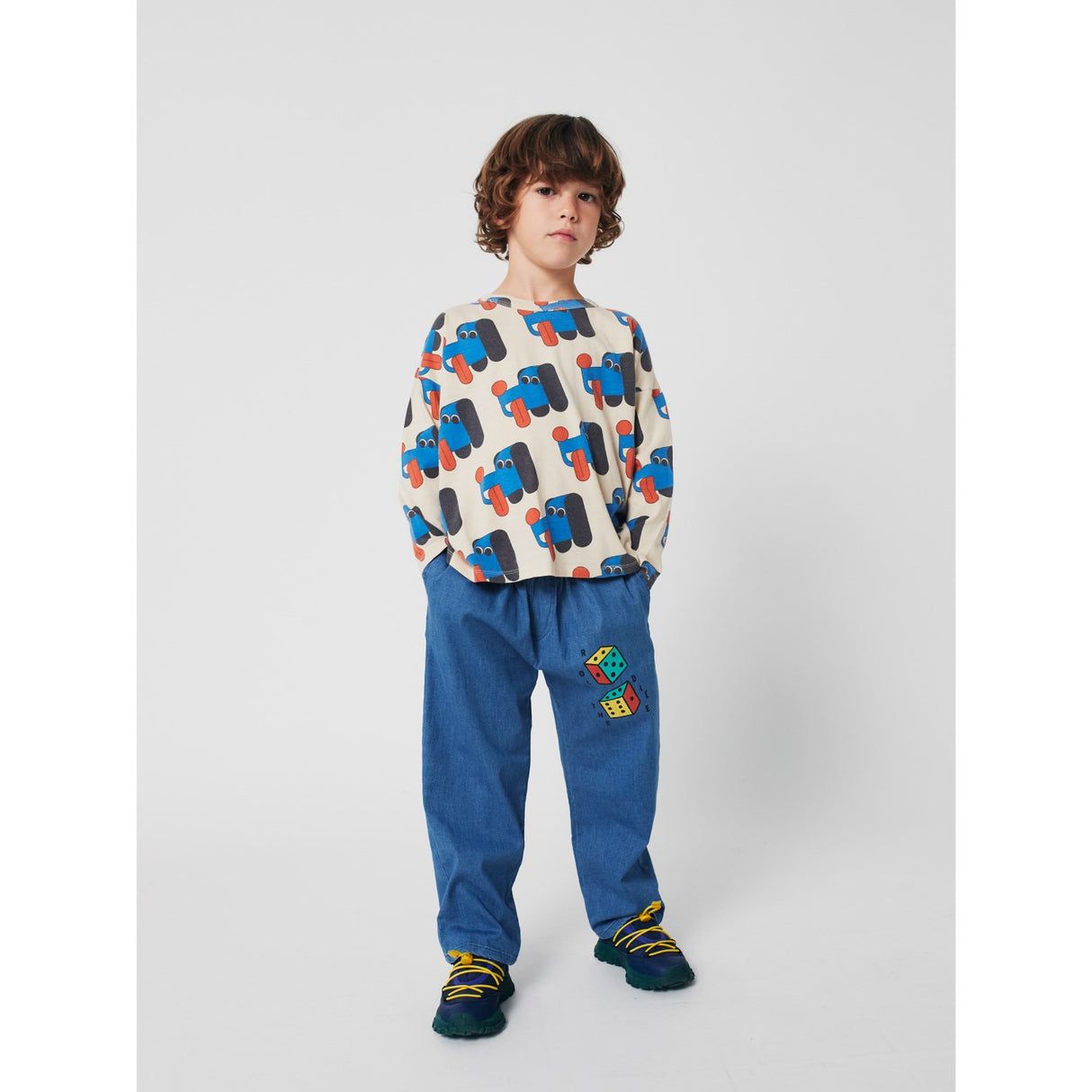 Bobo Choses Offwhite Doggy Mate All Over T-Shirt