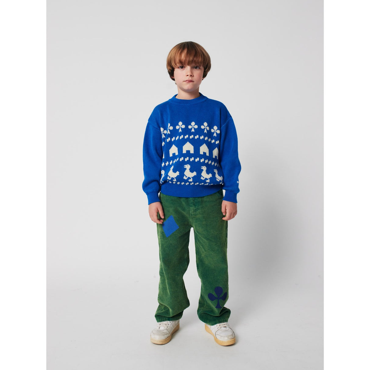 Bobo Choses Blue Farm Jacquard Jumper