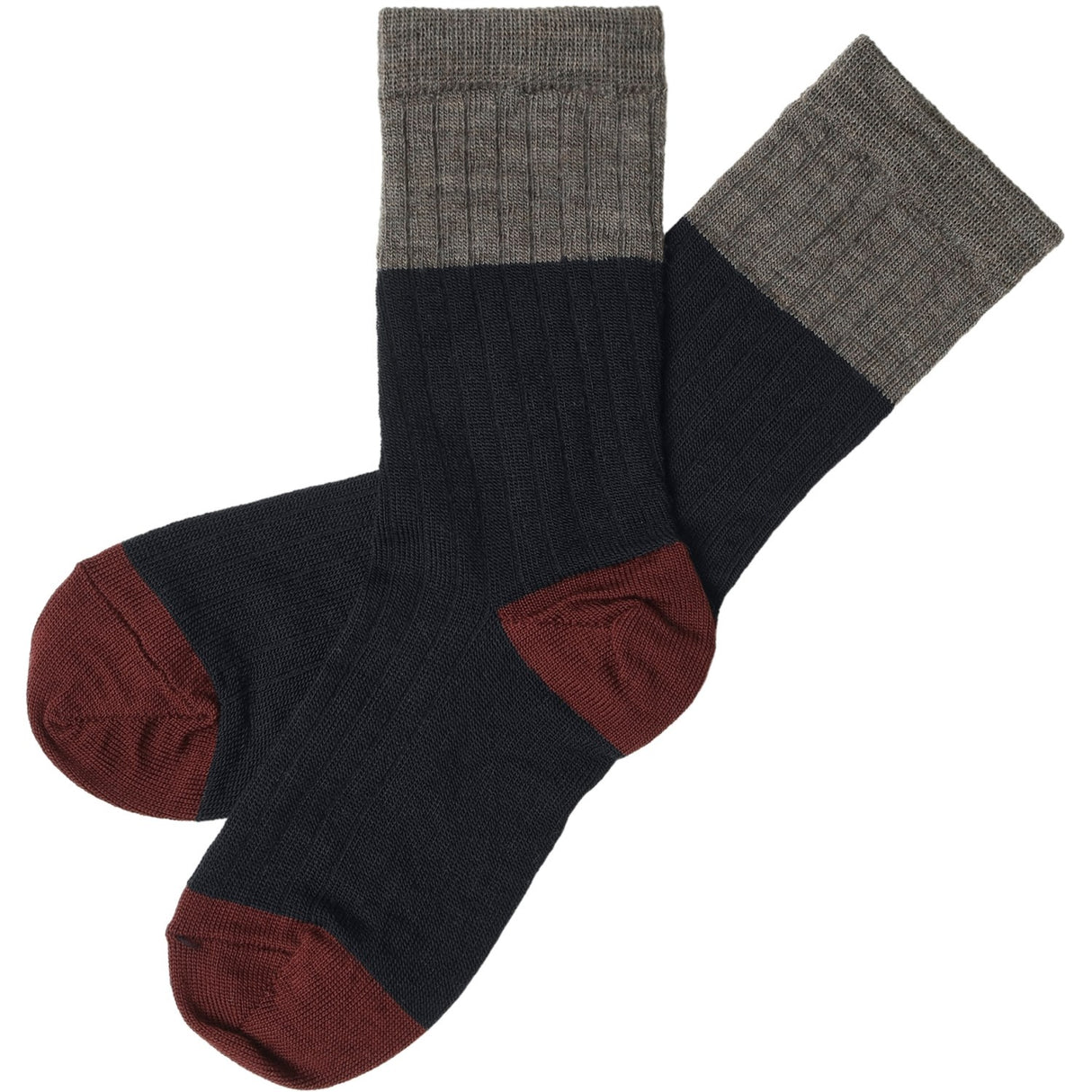 FUB Dark Navy 2-Pack Colour Block Socks