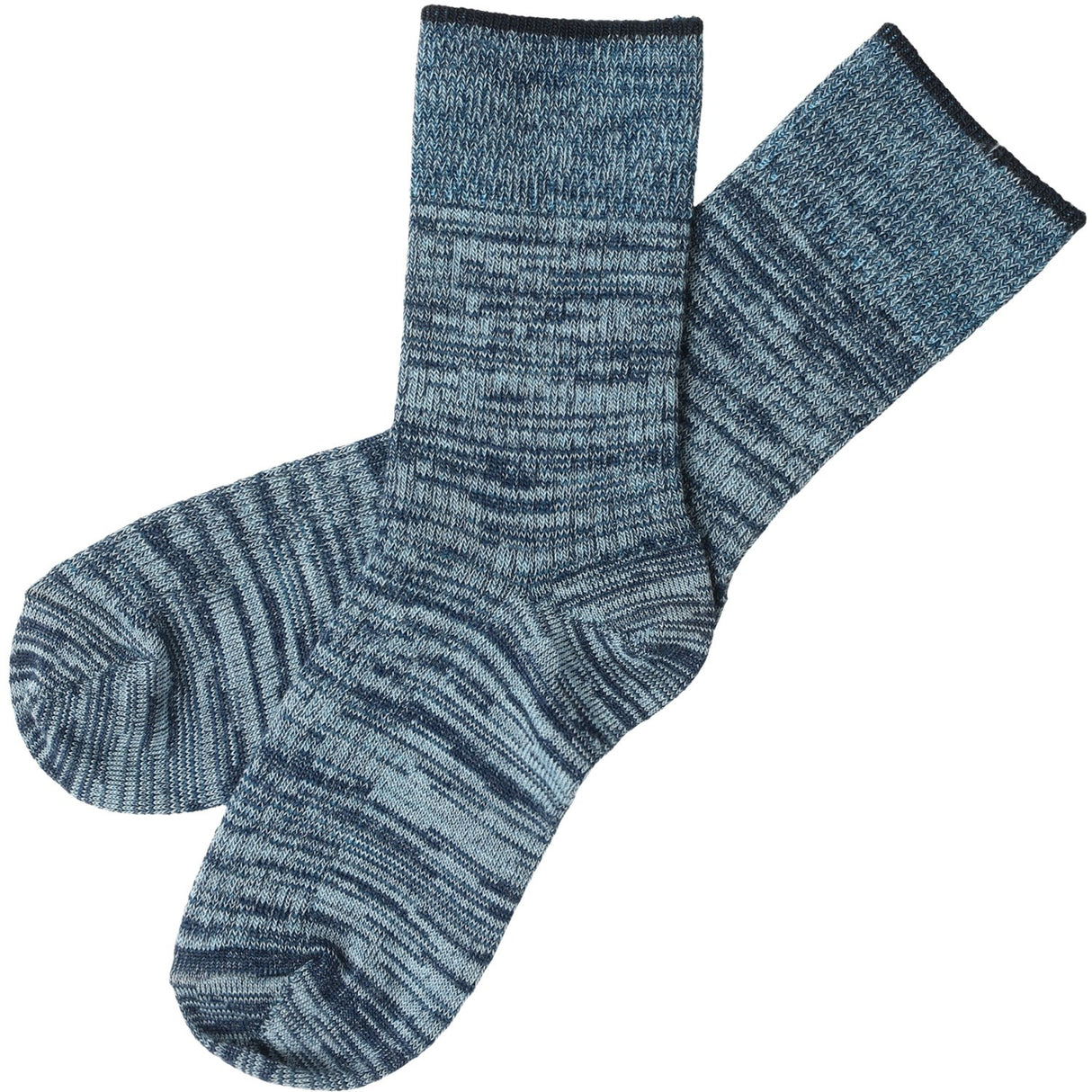 FUB Aqua/Dark Navy 2-Pack Melange Socks