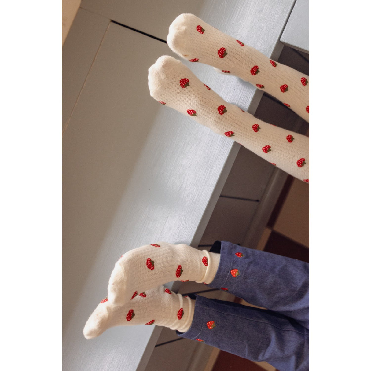 Flöss Pointelle Berry 2-pack Vigga Socks 2-pack