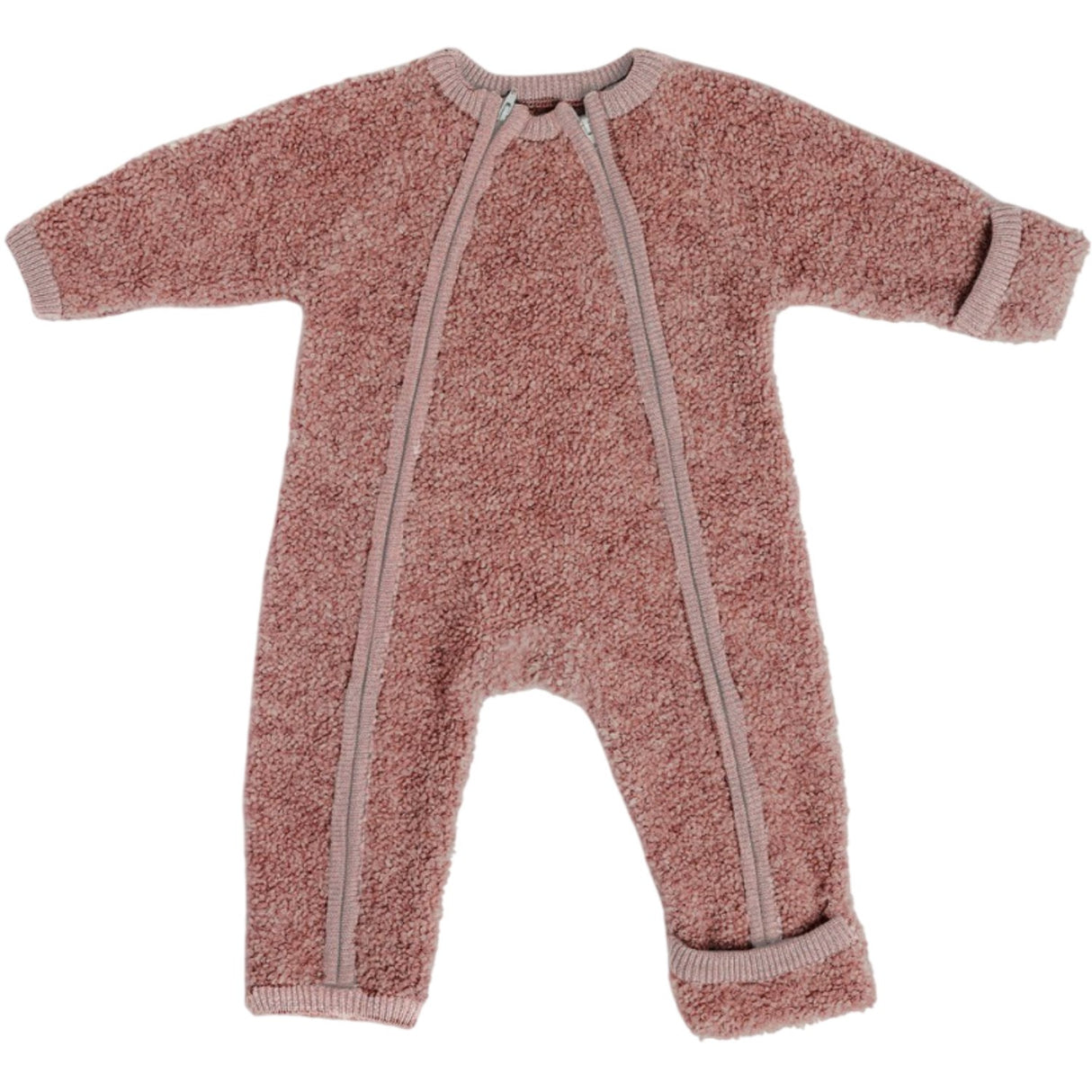 Smallstuff Rose Jumpsuit With Zipper Bouclé Merino Wool
