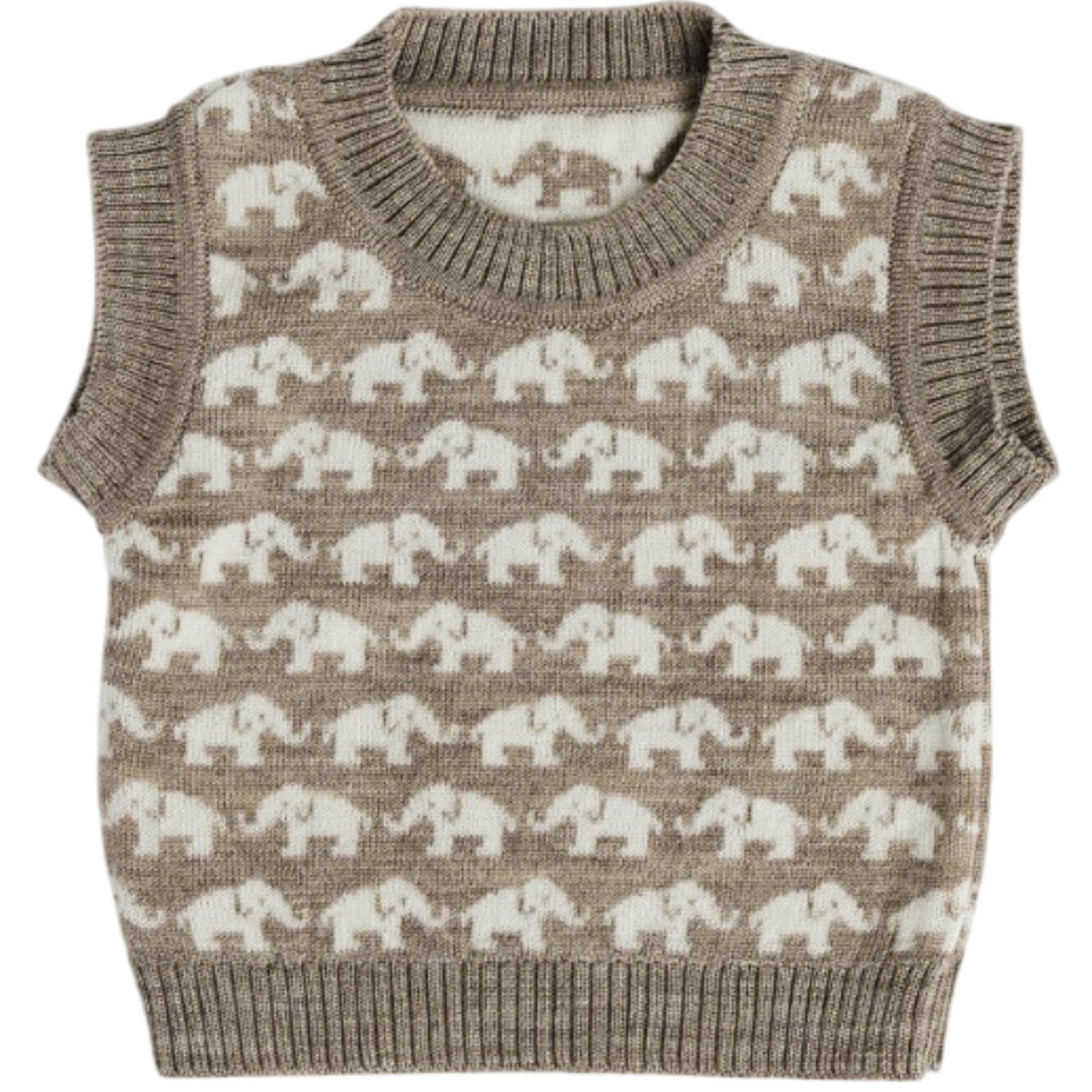 Smallstuff Nature Melange Vest Ao Elephants Merino Wool